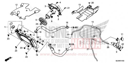 RADIATEUR CB500XAJ de 2018
